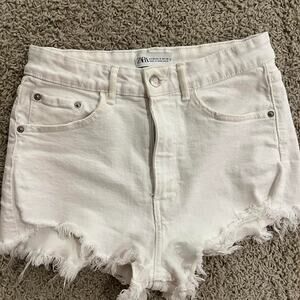 Zara white Jean shorts